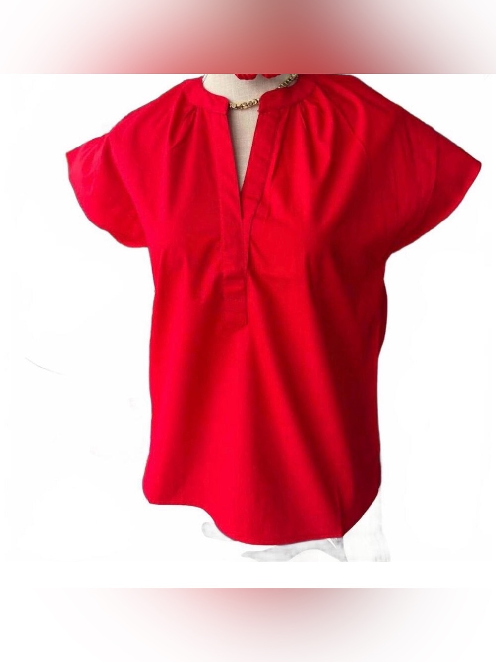 NEW MAUDE VIVANTE quinn blouse in salsa xs